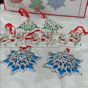 Lenox Christmas ornament set